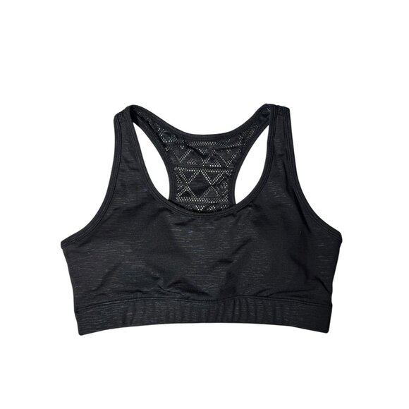 Zyia Active Black Racerback Sports Bra Women’s Size Large | Seamless Mesh Back W - Picture 1 of 4